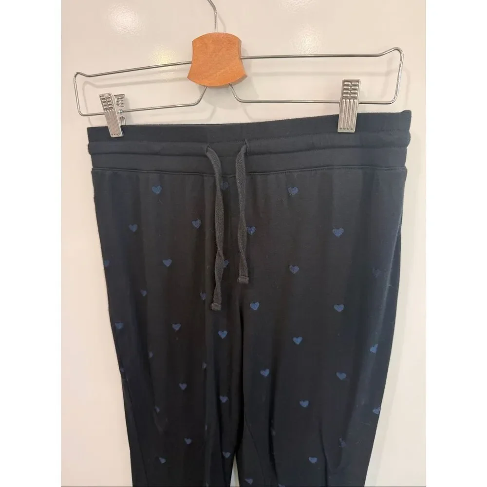 Splendid Heart Embroidered Jogger Lounge Pants S